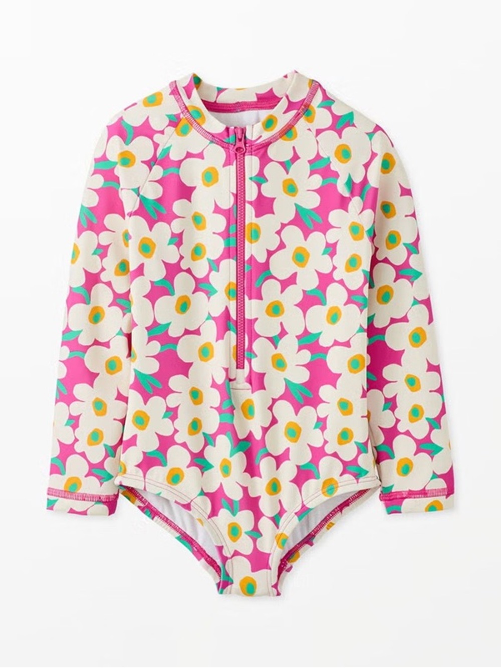 Hanna Andersson Daisy One-Piece Rashguard Swimsuit | Size 12